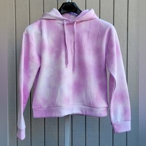 3/$12 Tie-Dye Pullover Hoodie | NWOT Pink & White Ladies Small Active by Seven